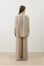 Pantalon Antioch beige en mélange modal pour femme