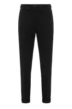 Antioch Black High Waist Regular Fit Men's Trousers