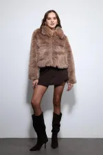 Antioch Vizon Peluş Görünümlü Mont