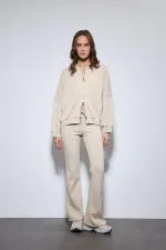 Antioch Taş Bomber Ceket Ve İspanyol Paça Eşofman Takım