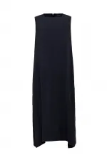 Antioch Siyah Modal Midi Kadın Elbise