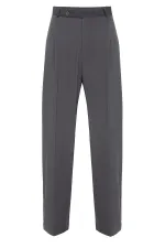 Antioch Anthracite Baggy High-Waisted Men's Fabric Trousers