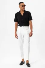 Chemise homme à col Apache noir Antioch en maille