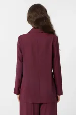 Antioch Bordo Kruvaze Kadın Blazer Ceket