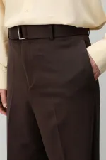 Pantalon pour homme Antioch Coffee, coupe décontractée et ceinture