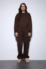 Antioch Kahve Oversize Kadın Eşofman Takım