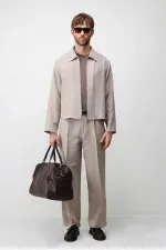 Antioch Bej Lyocell Karışımlı Erkek Pantolon