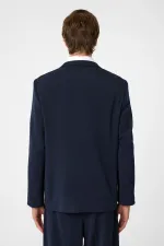 Antioch Lacivert Relax Fit Kruvaze Erkek Blazer Ceket