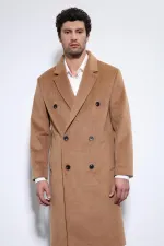 Antioch Camel Wool Blend Double-Breasted Men's Coat