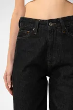 Antioch Siyah Kadın Yüksek Bel Kot Pantolon