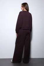 Antioch Mürdüm Geniş Paça Relaxed Kadın Takım