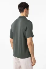 Antioch Khaki Regular Fit Polo Neck Men's T-Shirt