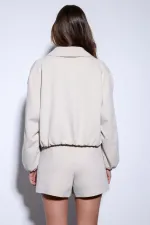 Veste bomber zippée Antioch Stone pour femme