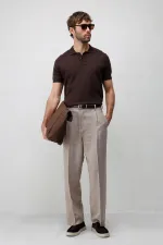 T-shirt en maille pour homme Antioch Coffee Comfort Slim à col polo