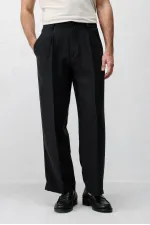 Antioch Black Lyocell Blend Men's Trousers