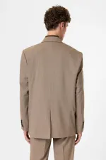 Antioch Vizon Rahat Kruvaze Çizgili Erkek Blazer Ceket