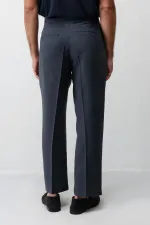 Antioch Lacivert Lyocell Relaxed Fit Pileli Erkek Pantolon