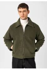 Antioch Khaki Relaxed Soft Textured Men's Jacket