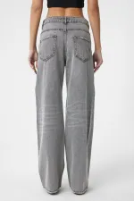 Antioch Açık Gri Yüksek Bel Kadın Jean