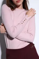 Antioch Pudra Basic Kadın Triko Kazak