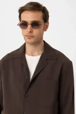 Antioch Coffee Relax Fit Modal Fabric Men's Shirt