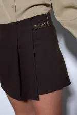Jupe courte plissée à chaîne Antioch Coffee