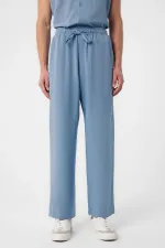 Antioch Blue Linen Blend Jogger Men's Pants