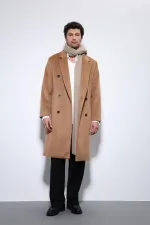 Antioch Camel Wool Blend Double-Breasted Men's Coat