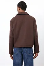 Antioch Kahve Regular Fit Dokulu Erkek Mont