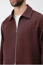 Veste d'été Antioch Burgundy en lyocell mélangé