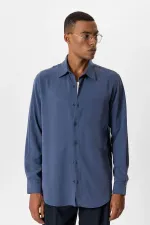 Antioch İndigo Teknik Regular Fit Erkek Gömlek