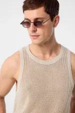 Débardeur homme Antioch en maille écru