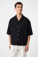Antioch Black Relax Fit Short Men's Shirt