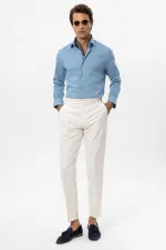 Antioch Ekru Yüksek Bel Regular Fit Erkek Pantolon