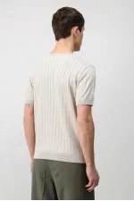 Antioch Taş Dokulu Erkek Triko T-Shirt