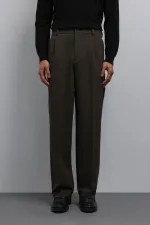 Antioch Haki Relax Fit Baggy Pilili Erkek Pantolon