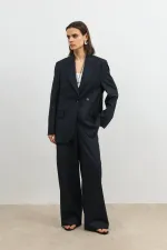 Antioch Navy Double-Breasted Women's Blazer