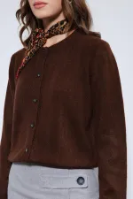 Gilet Antioch Coffee à texture douce