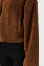 Manteau texturé doux pour femme Antioch Coffee