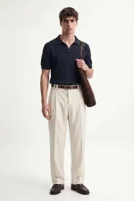 Antioch Lacivert Dokulu Polo Yaka Erkek T-Shirt