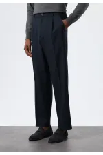 Antioch Navy Relax Fit Striped Men's Trousers
