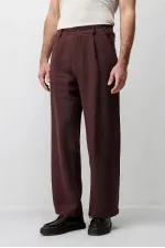 Antioch Bordo Lyocell Karışımlı Erkek Pantolon