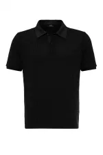 Antioch Siyah Slim Fit Polo Yaka Erkek T-Shirt