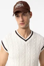 Antioch Kahve İşlemeli Erkek Şapka