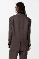 Antioch Coffee 100% Linen Women's Blazer Jacket