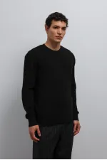Antioch Black Textured Men's Sweater