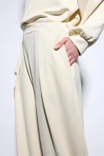 Antioch Sarı Geniş Paça Relaxed Kadın Takım