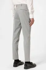 Antioch Grey Classic High-Waisted Men's Trousers