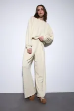 Antioch Sarı Geniş Paça Relaxed Kadın Takım