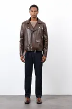 Veste de motard Antioch Coffee 100% cuir